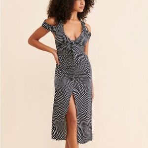 For Love And Lemons Black and White Cut-Out Maxi Dress